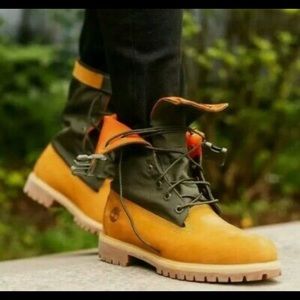 Limited Release: Timberland 6" Gaiter winter Boot  Wheat Olive Green Size 5Y